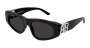 Sunglass Woman Black Silver Grey BB0095S-018 - Black