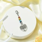 1PC Alloy Tree Of Life Pendant Decoration With Stone Bead And Zinc Alloy Lobster Claw Clasp Versatile Special Jewelry Accessorie
