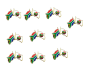 10PK South Africa & Soccer Duo Flag Lapel Pin Badge Souvenir Novelty Gift