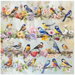 Tear Resistant Deco Print Birds Borders