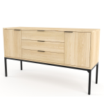 Marley Cabinet With Center Drawers - White Oak