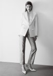 Coated Straight High Jeans - Silver-coloured