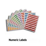 Numeric Labels – 54 Labels Per Sheet – Colour Options – Pack Of 10 – Labn