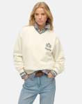Country Club Loose Crew Off White Sweatshirt - XL White