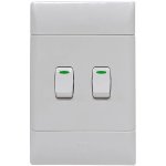SUL123 2LEVER 2WAY 16A Light Switches Ultra Range 2X4 - Graphite