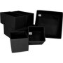 6 Piece Multi-purpose Collapsible Cloth Storage Organizers Black