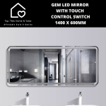 Gem LED Mirror With Touch Control Switch - 1400 X 600MM