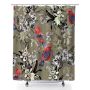 180X180CM Decorative Birds Flowers Pattern Bathroom Shower Curtain