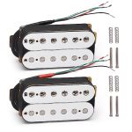 Saphue Electric Guitar Humbucker Pickups Double Coil Guitar Bridge Pickup & Neck Pickups Set Silver