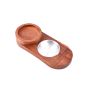 - 2 In 1 Wooden Ashtray Whiskey Glass Tray With Cigar Holder