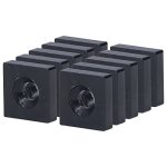 10PCS Profile End Caps Aluminum Alloy Single Hole Cover Plate For Industrial Cnc Equipment Black