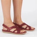 Irewa Sandal - Dark Red - 8