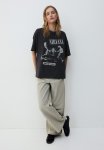 Oversized Printed T-Shirt - Black Nirvana
