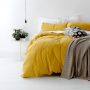 Living Duvet Cover Set With 2 Pillow Cases Double Yellow
