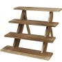 4 Tier Wooden Cupcake Stand Dessert Riser Table Display Stand Decoration