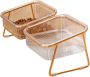 Cat Chow Transparent Double Cat Bowl - Rex