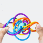 Develop Baby Intelligence Grasping Gums Wave Ball Hand Bell Funny Bite Catch Hole Toys For Children Infant Toy