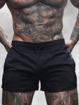 Men's Athletic Muscle Fit Shorts Quick Dry Stretch Gym Workout Drawstring Shorts Breathable Tight Squat Training Shorts Summer G