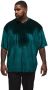 - Men's Plus Size Oversized Velvet T-Shirt - Forest