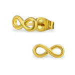 C479-C31725 - Gold Infinity Earings Stainless Steel 10MM X 4MM