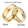 1PC Fashion Couple Rings Wedding Bands For Women Men 6MM Stainless Steel Engagement Ring Anniversary Gift