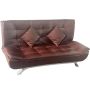 Sleeper Couch 3 Seater Sofa Bed Pu Leather Loveseat