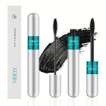 4D Silk Fiber Mascara - Waterproof Longer Natural Lengthening & Thickening Effect No Clumping Super Strong