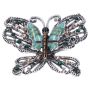 Diamante Butterfly Brooch Pin For Coat