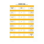 33MM Numeric Labels D orange 5SHT