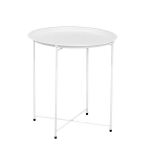 Quality Round Patio Side End Table - White