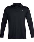 Men's Ua Performance Textured Long Sleeve Polo - Black XXL