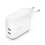 Belkin Boostcharge Pro 60W Dual-port USB Type-c With Pps Wall Charger White WCB010VFWH