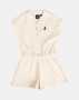 Polo Girls Gina Textured Off White Jumpsuit - 13-14 / White