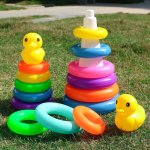 Rainbow Duck Stacking Tower Toy