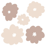 Boho Flowers Wall Stickers - Reusable Peel And Stick