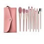 12 Piece Makeup Brush Set Pink With Pouch