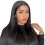 Black Lace Front Silky Straight Long Synthetic Wig