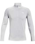 Men's Ua Tech Zip Long Sleeve - Halo Gray White XL