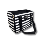Doggy Carry Bag - Parisian Monochrome Stripe Canvas
