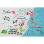 Map Of Durban Tea Towel