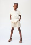 Cotton Jersey Peplum Top - White