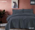 Simon Baker Carina Quilted Bedspread Denim Various Sizes - Super King - 320CM X 270CM + 2 Pillowcases 50CM X 70CM + 5CM