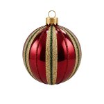 Xmas Ball Glass 80MM Red