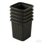 Plastic Medium Trash Can Rectangular WASTEBASKET-5PCS