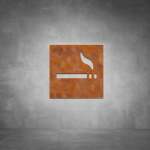 Smoking Sign - Rust - Powder Coated Aluminum