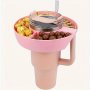 1PC Plastic Snack Tray Cup Accessories With 3 Separations Easy To Assemble Suitable For Flat Mouth Cup Snack Tray Accessories