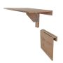 Folding Wall Mounted Drop-leaf Table 57X37CM - Rustic Wood