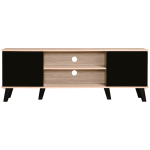 Laurel Tv Stand 1600W Two Cupboards – Black