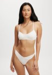 Cotton On Organic Cotton Pointelle Bralette - Butterscotch Marle Pointelle