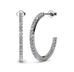 DESTINY Roxy Loop Earrings With Swarovski Crystals